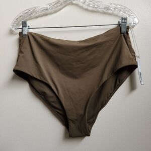 EVERLANE Swimsuit Bottom Women's L Bikini Bottom Olive Green Summer ~ Beach Pool